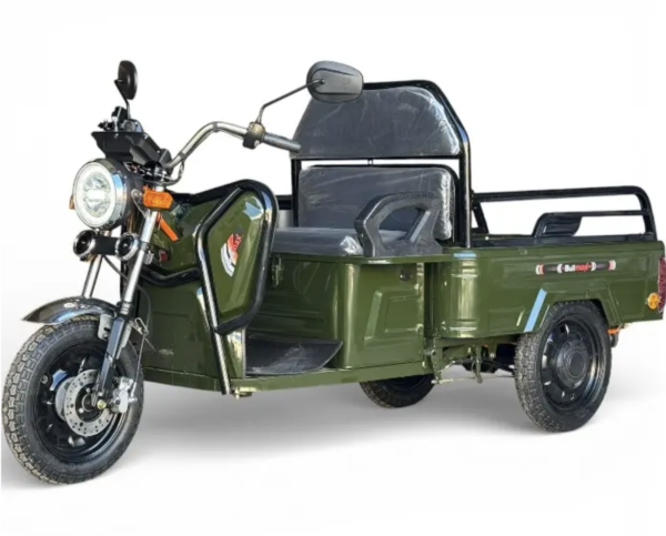 ДВУМЕСТНА ТОВАРНА ЕЛЕКТРИЧЕСКА ТРИКОЛКА, 2500W, 5 БАТЕРИИ, 60V,20AH, 500КГ, ДЕМУЛТИПЛИКАТОР, ЕЕС СЕРТИФИКАТ